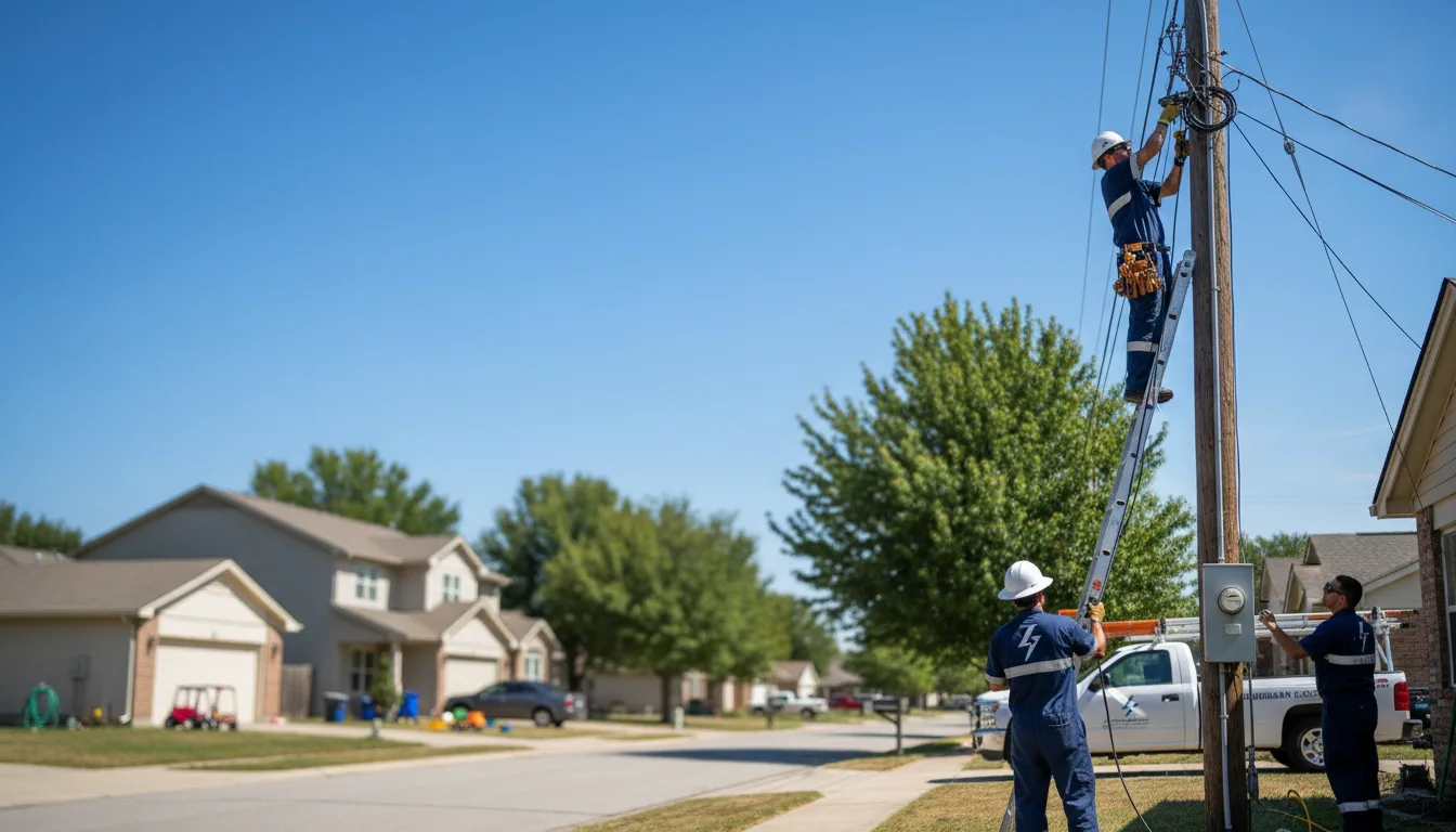 Residential electrician providing installation services in Prospect Park, PA